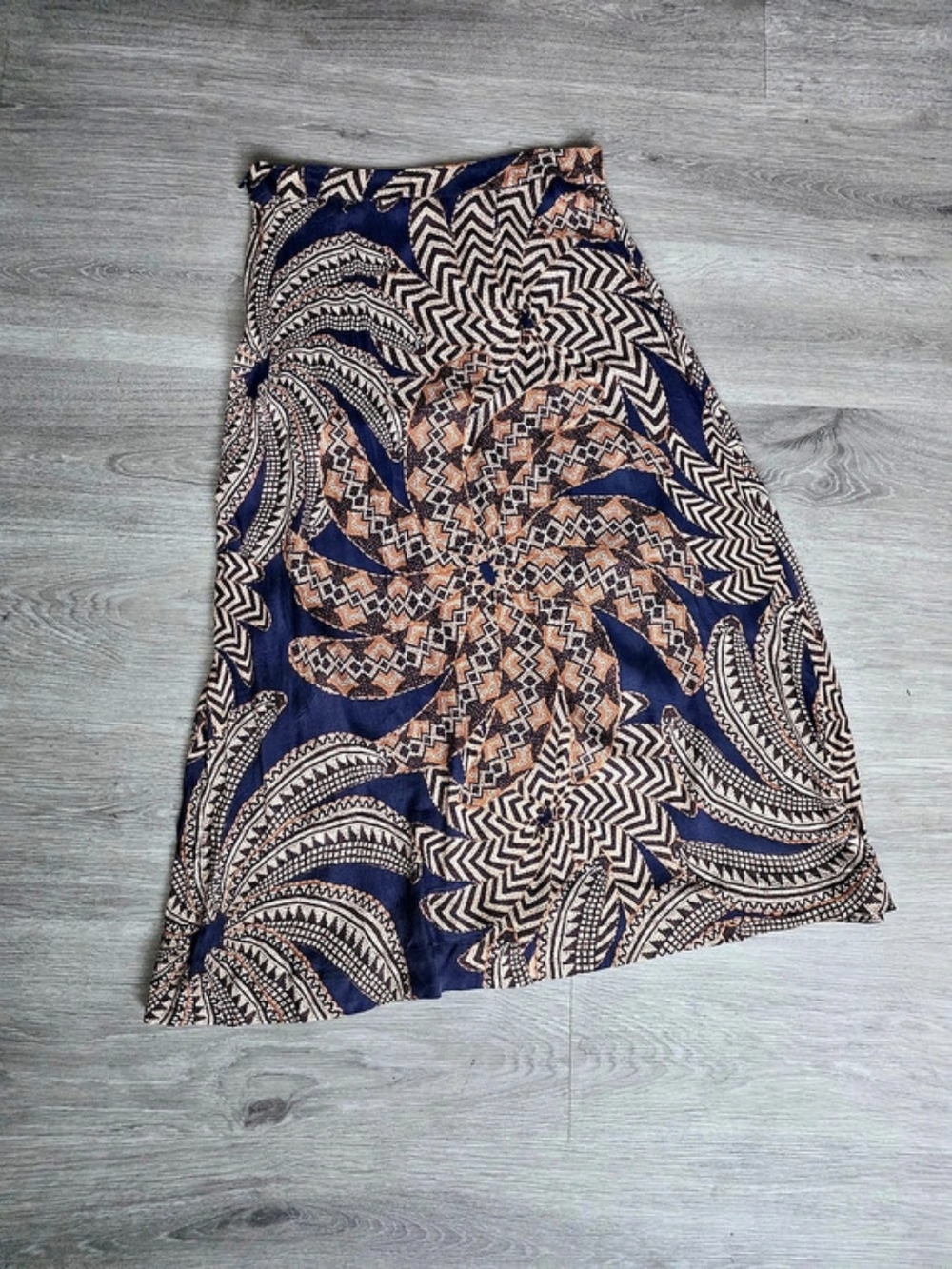 Farm Rio Yawanawa Yanahuana Yanahu Printed Midi Skirt M
